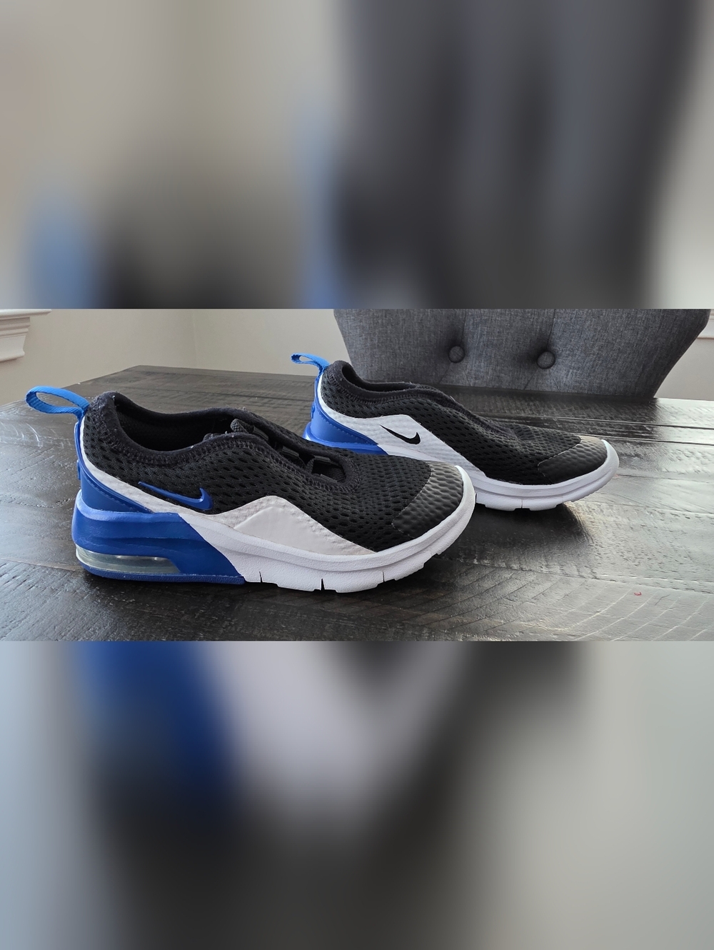 Nike, Air Max Motion 2, Black/White/Game Royal, Toddler Boys' Size 10c
